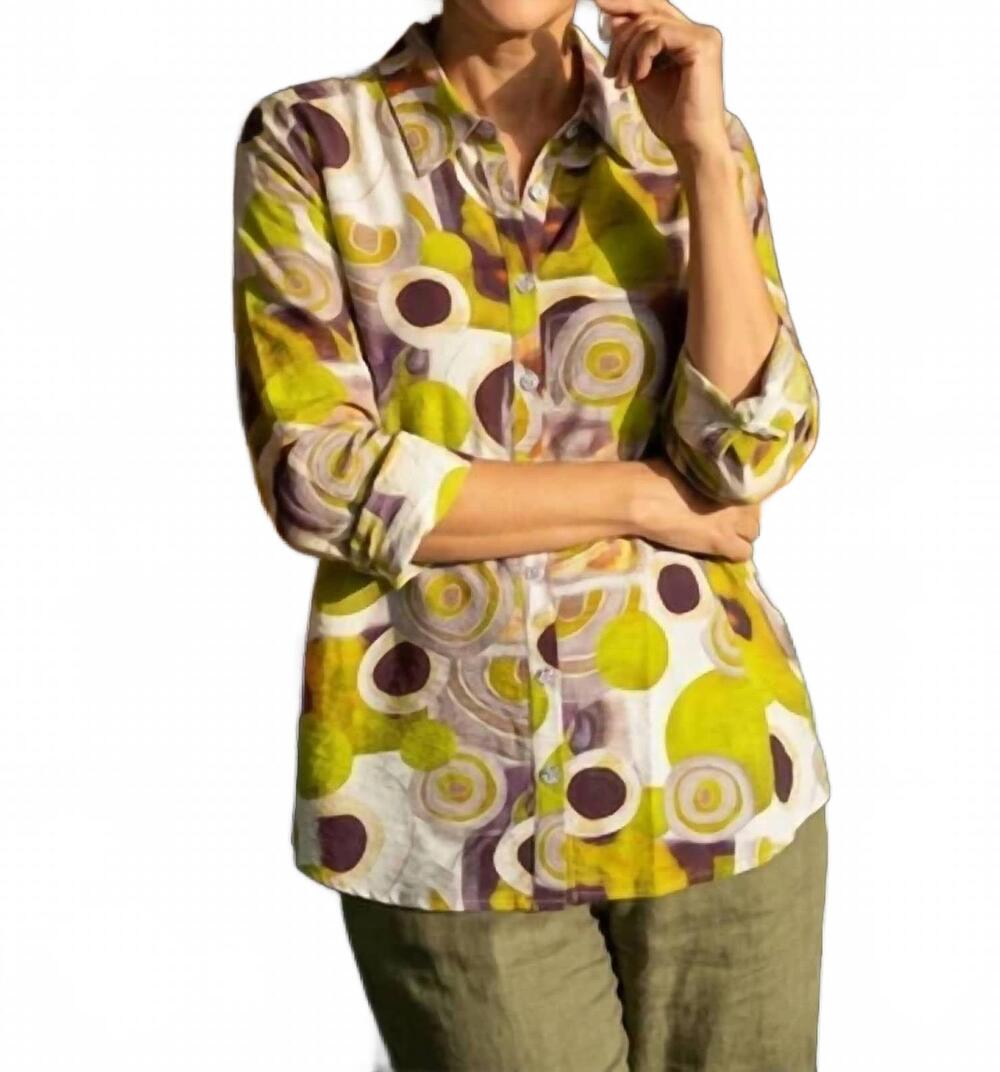 NEW LIOR valor button down top in green,